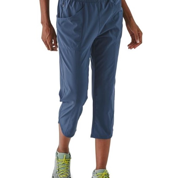 Patagonia High Spy Cropped Pants Stone Blue Medium NWOT - Picture 2 of 10